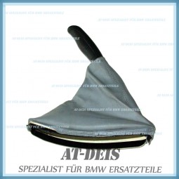 BMW E46 3er Handbremssack Handbremshebelabdeckung Leder Grau 8248363